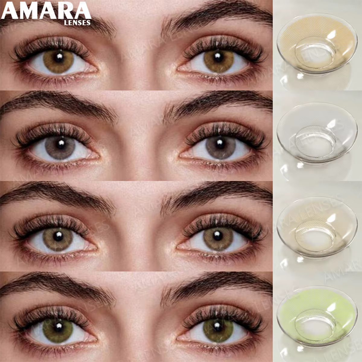 AMARA 1 paire de lentilles de Contact de couleur
