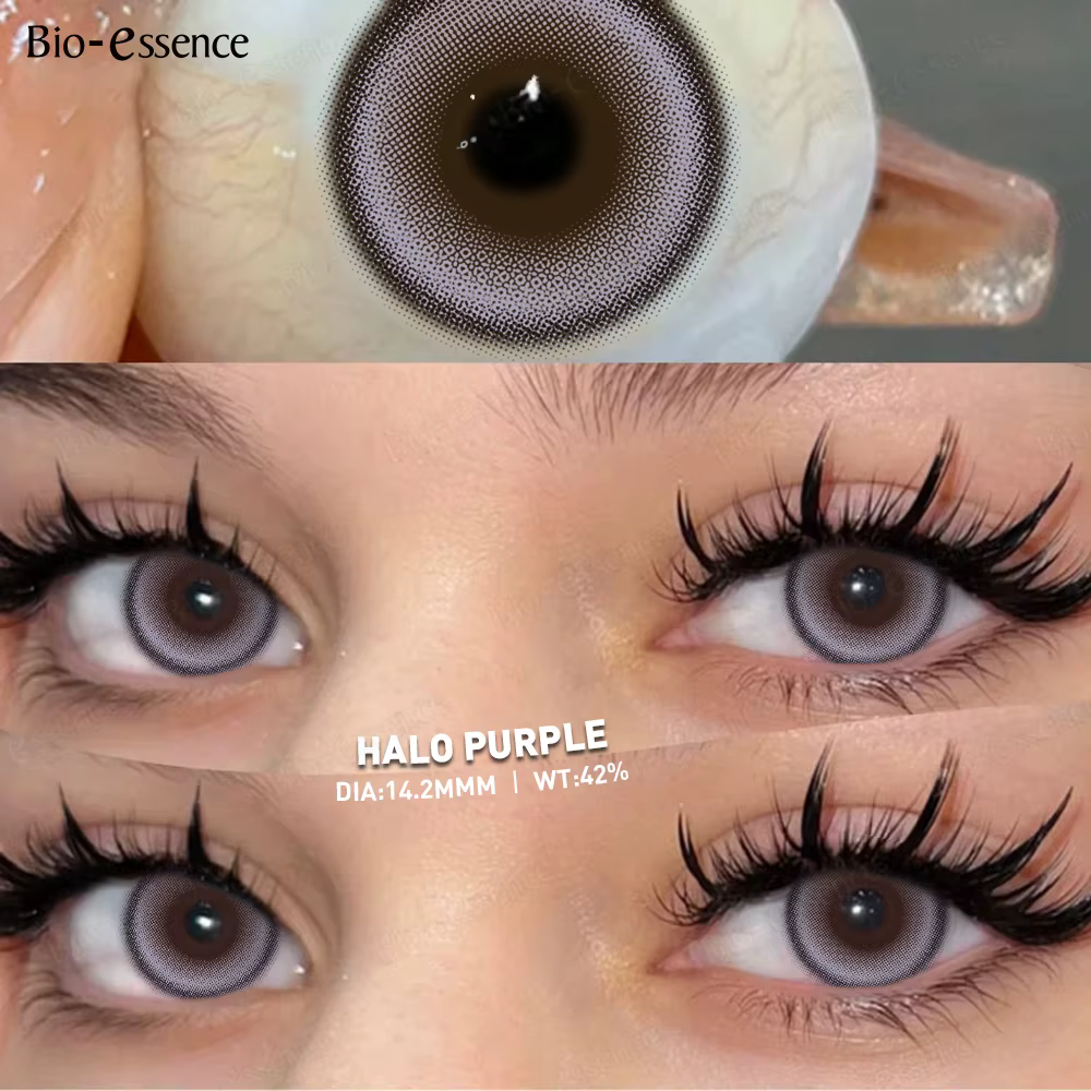 Lentilles de contact colorées grises Bio-essence pour les yeux