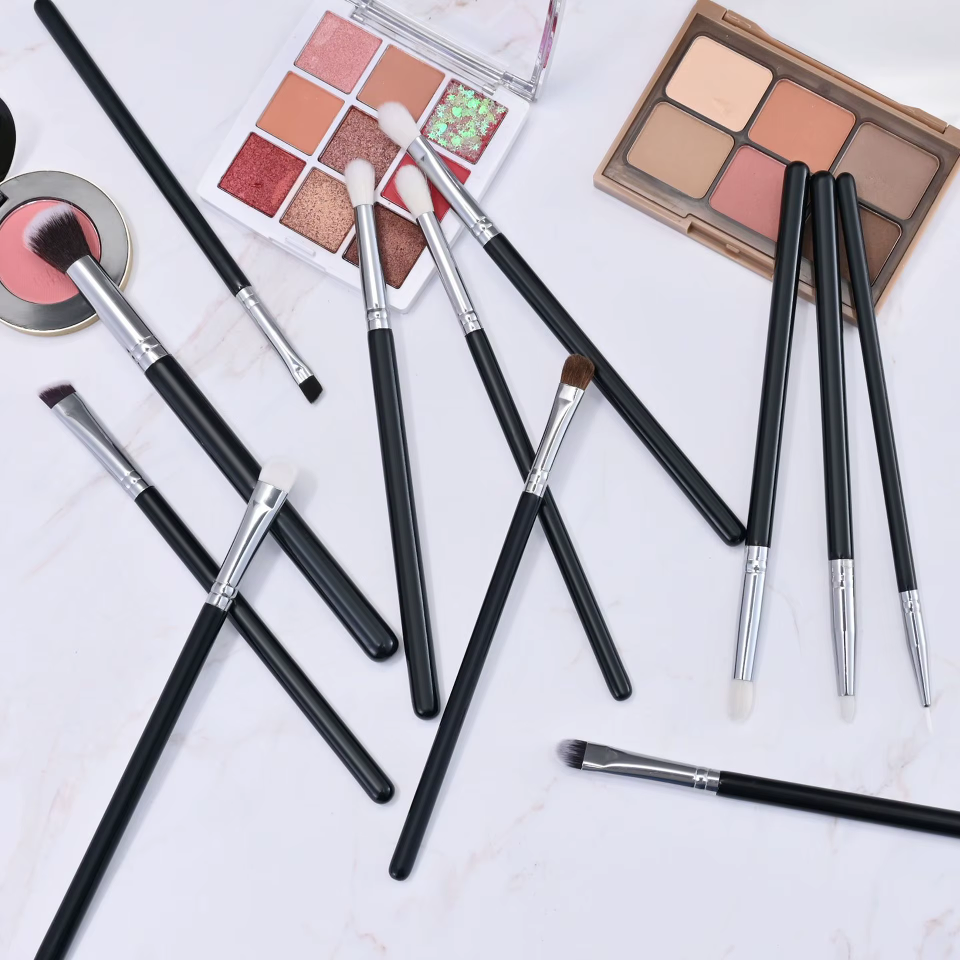 Pinceaux de maquillage pour les yeux en poils de chèvre
