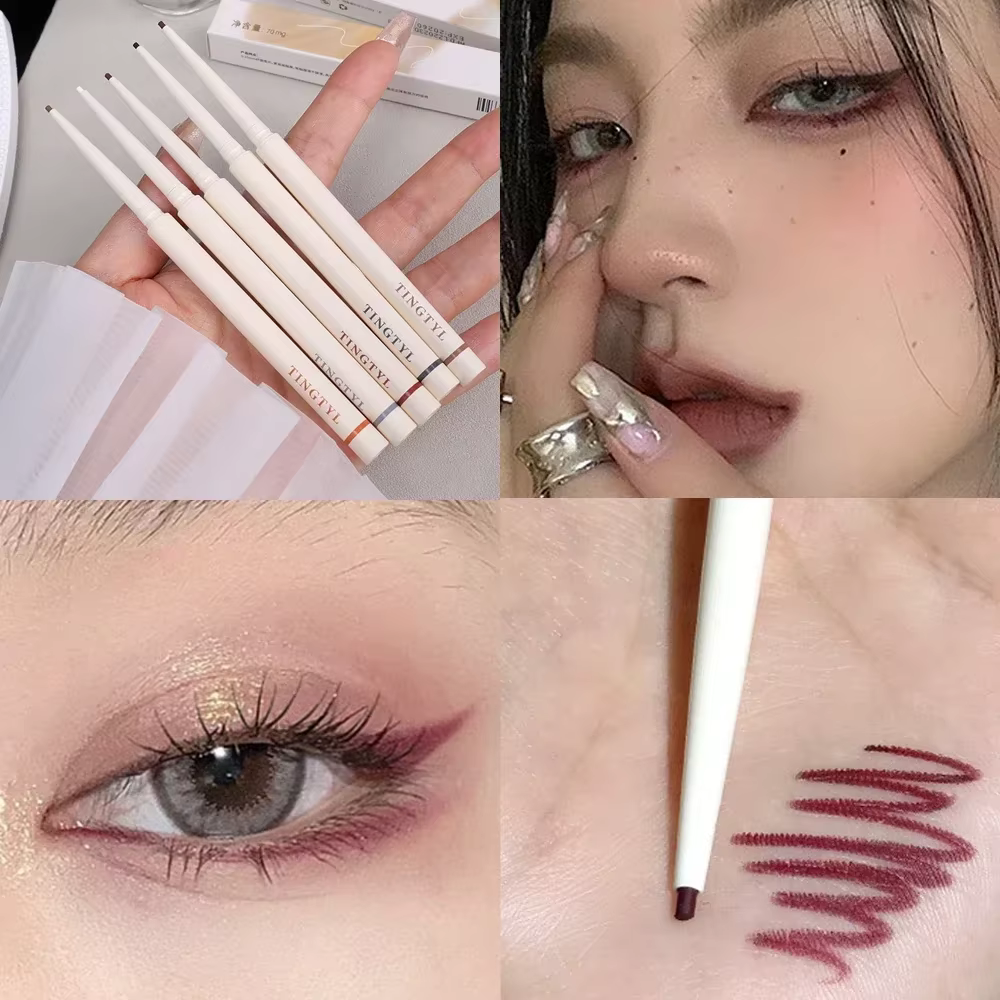 Crayon Eyeliner Coloré Waterproof, Pigment Coloré, Longue Durée, Noir et Blanc, Stylo Gel Eye Liner, Maquillage des Yeux, Cosmétiques