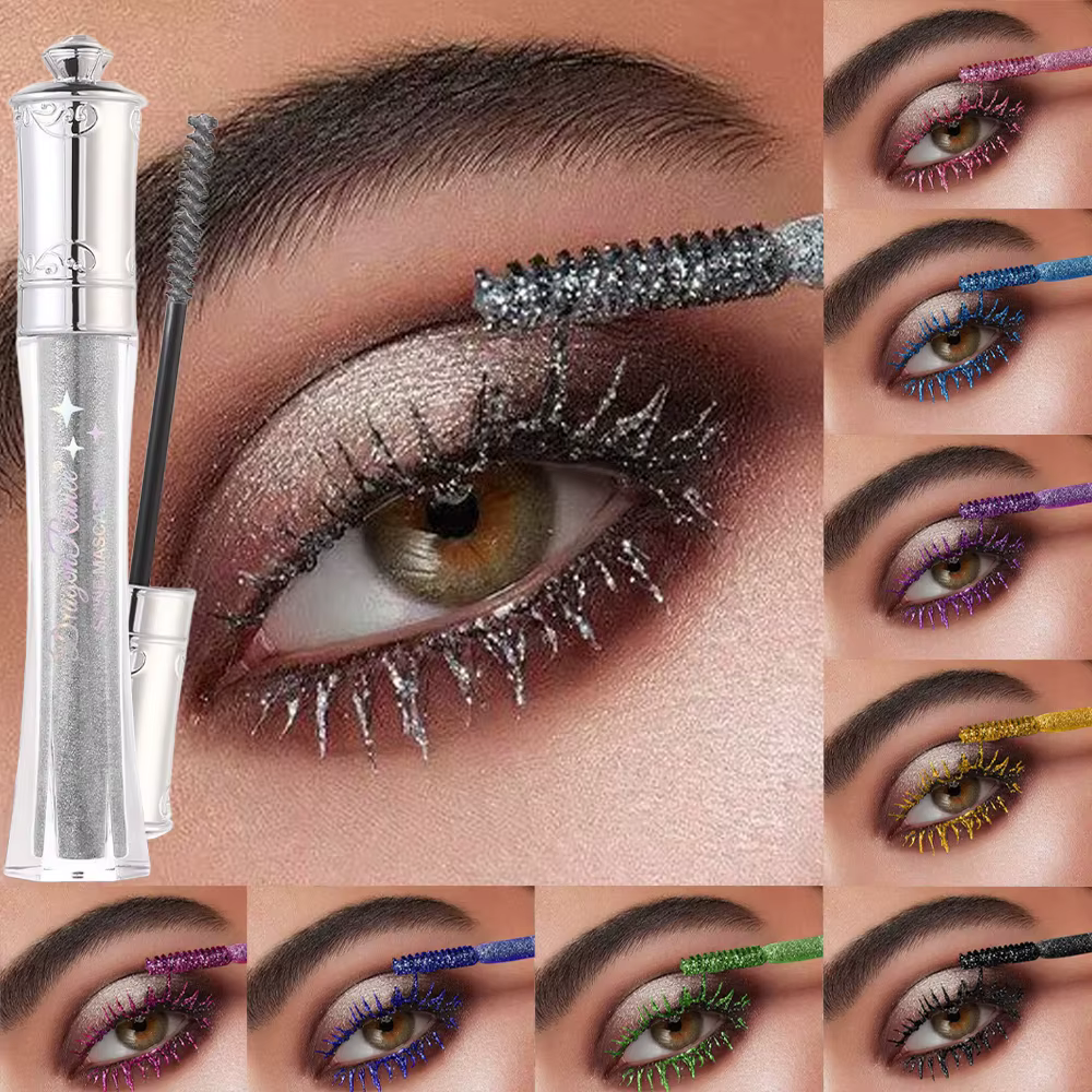 Mascara diamant scintillant 9 couleurs