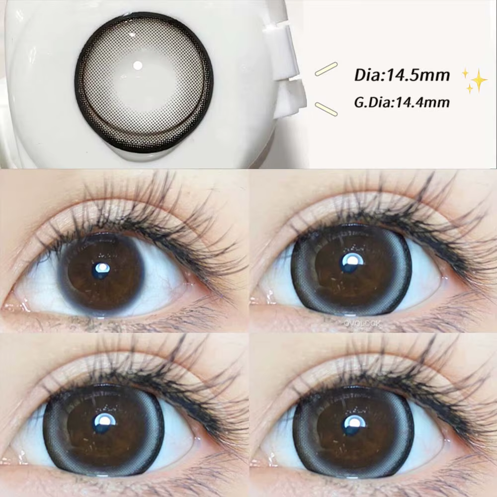 2pcs/paire Cosplay lentilles de Contact de couleur rouge pour les yeux mode