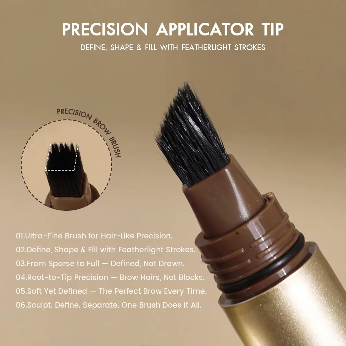 Stylo Gel à sourcils avec brosse coudée