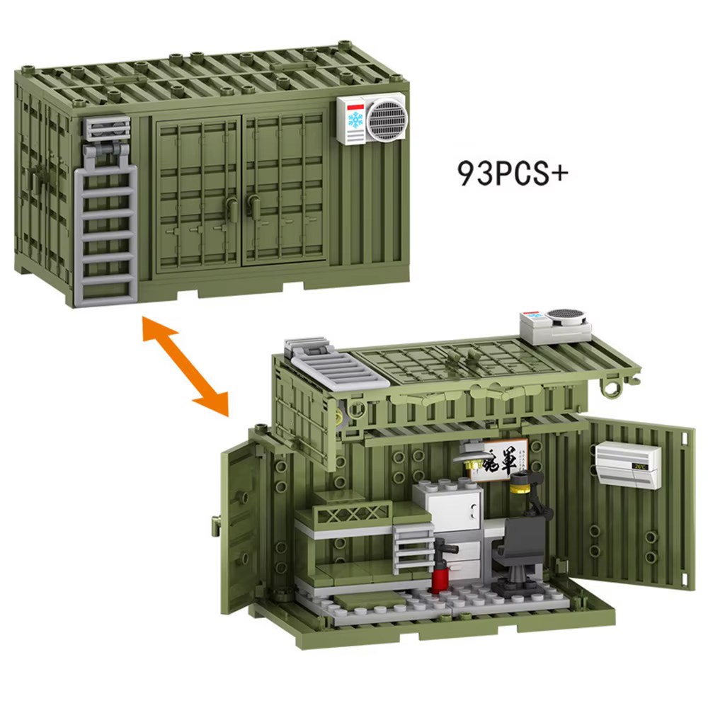 Blocs de construction de modèles de base de canons, armes, conteneurs, soldats militaires, policiers SWAT, armée de la Seconde Guerre mondiale, jouets pour enfants