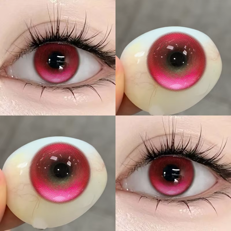 KSSEYE Lot de 2 paires de nouvelles lentilles de contact colorées Anime avec correction