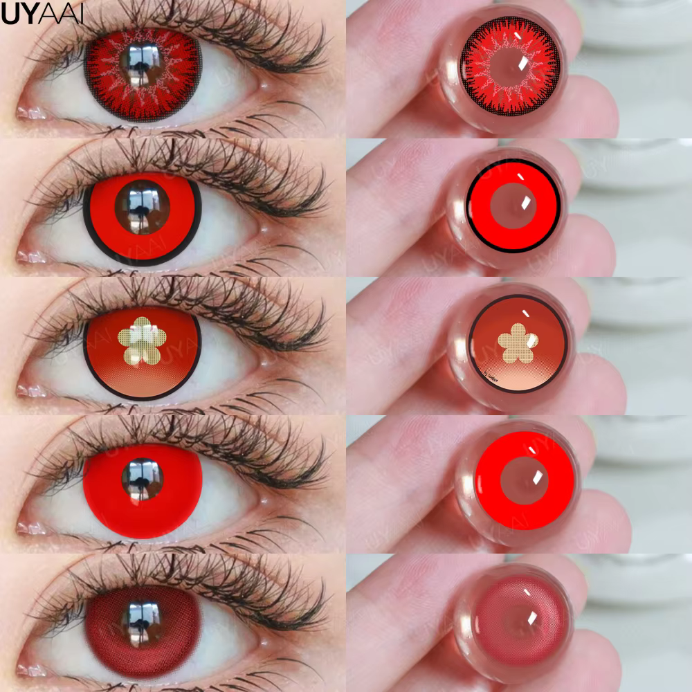 UYAAI lentilles de contact couleur Vampire pour Halloween Cosplay