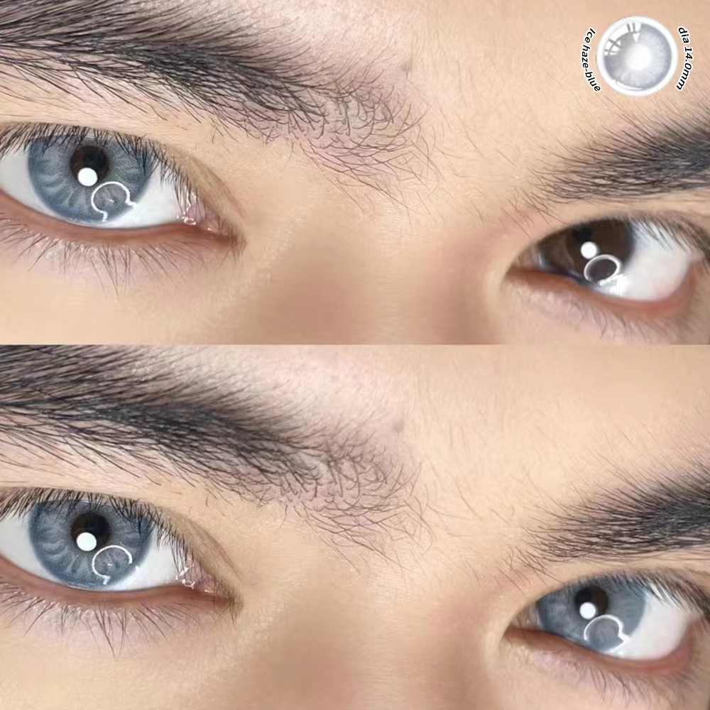 1 paire myopie lentilles vertes mode