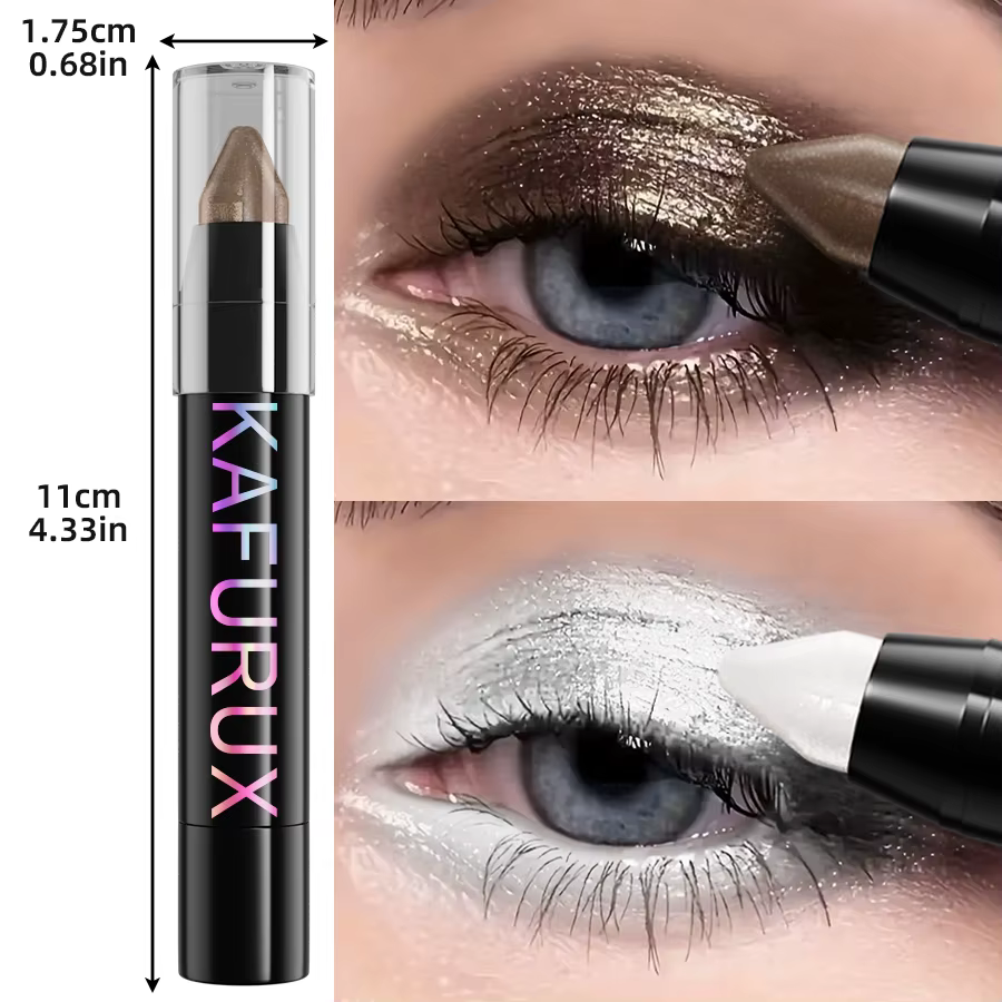 24 couleurs nacré paillettes fard à paupières Eyeliner crayon imperméable mat nu ombre