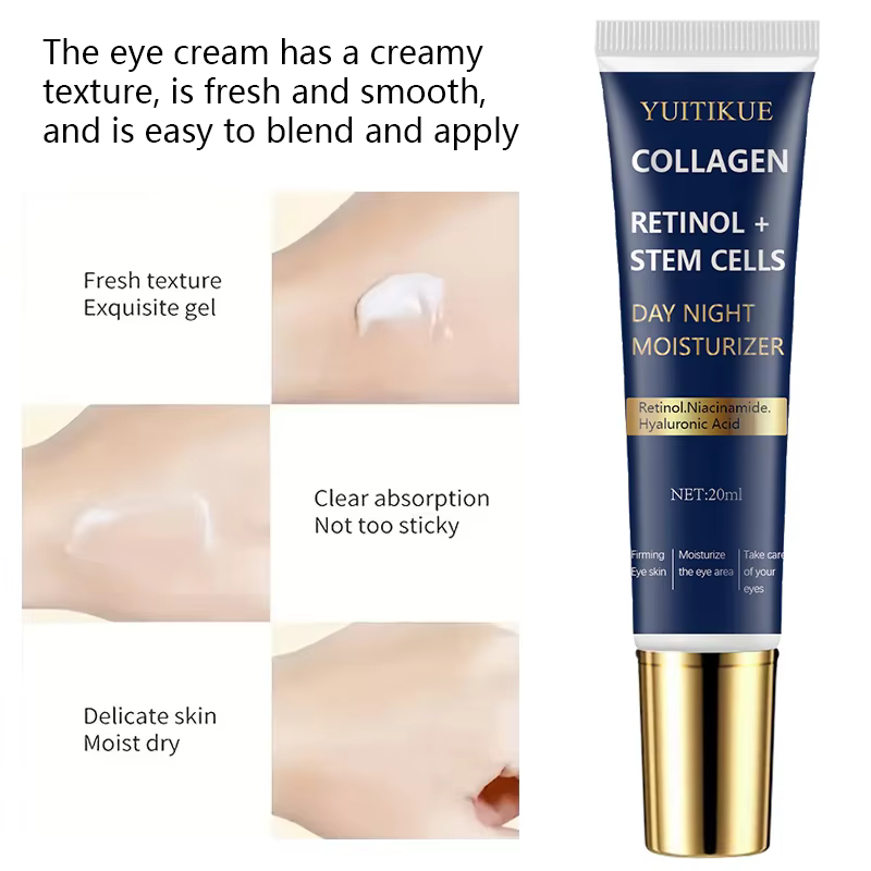 Crème pour les yeux au collagène et au rétinol 20 ml - Hydratant jour et nuit
