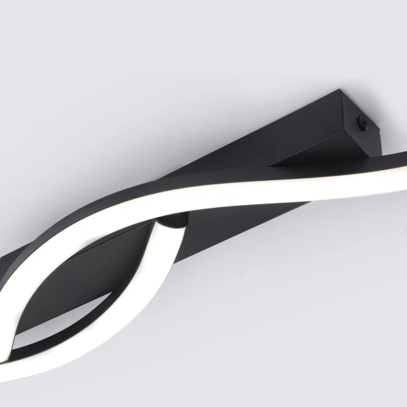 Plafonnier minimaliste moderne en aluminium noir plafonnier LED luminaire économie pour salon chambre maison intérieure