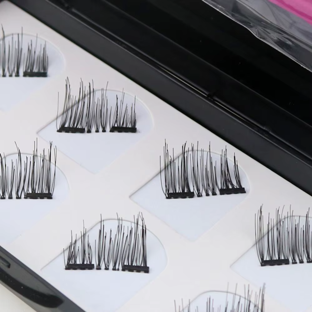 8 pièces aimant naturel faux cils magnétique longs