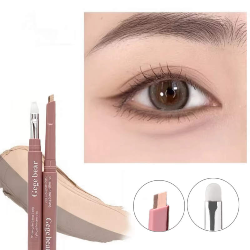 Crayon double embout 2-en-1 effet « Silkworm » : surligneur nude et contour des paupières inférieures