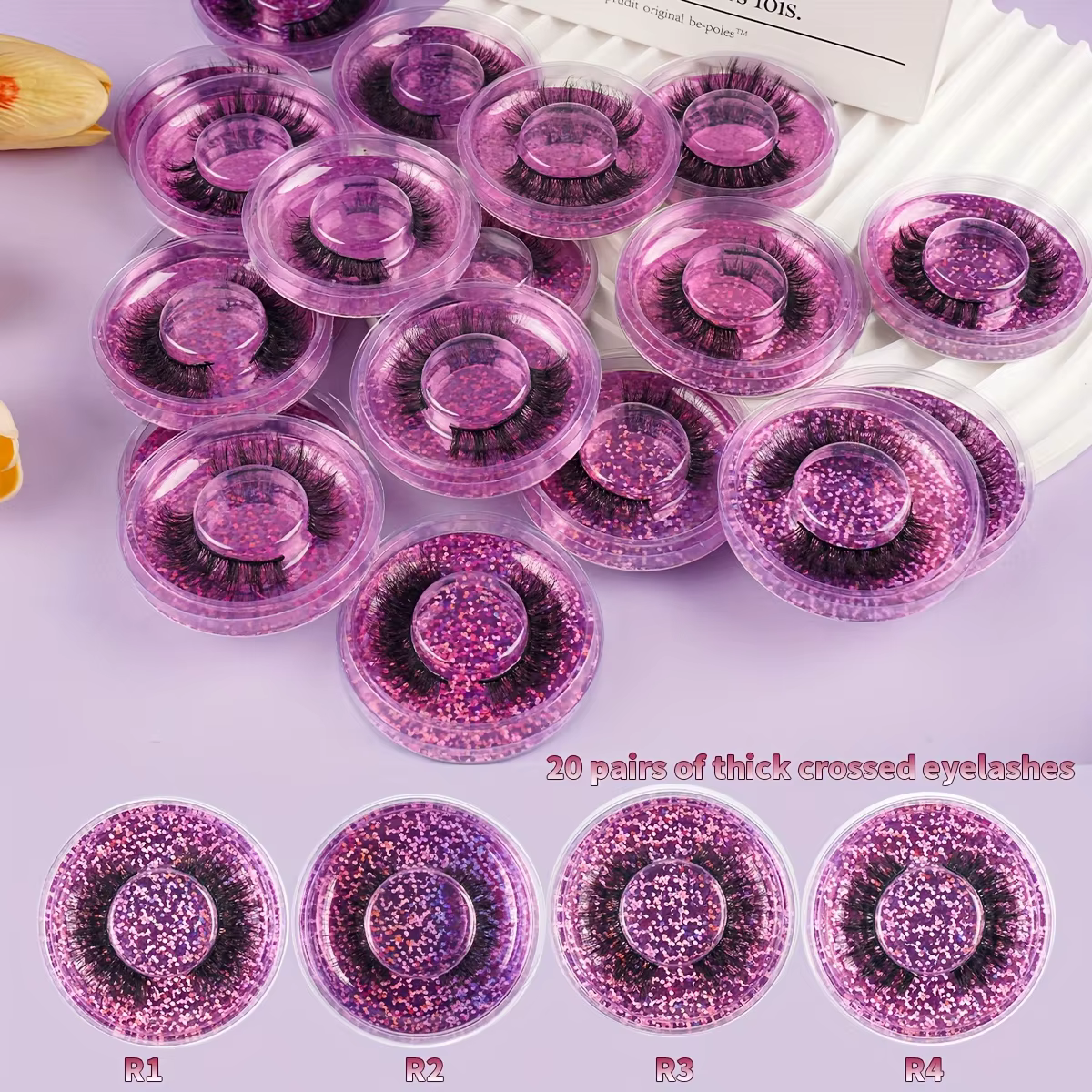 20 paires 4 Styles vaporeux Faux vison