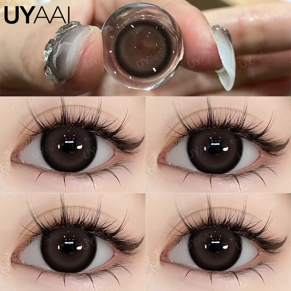 Lentilles de contact UYAAI couleur marron pour les yeux