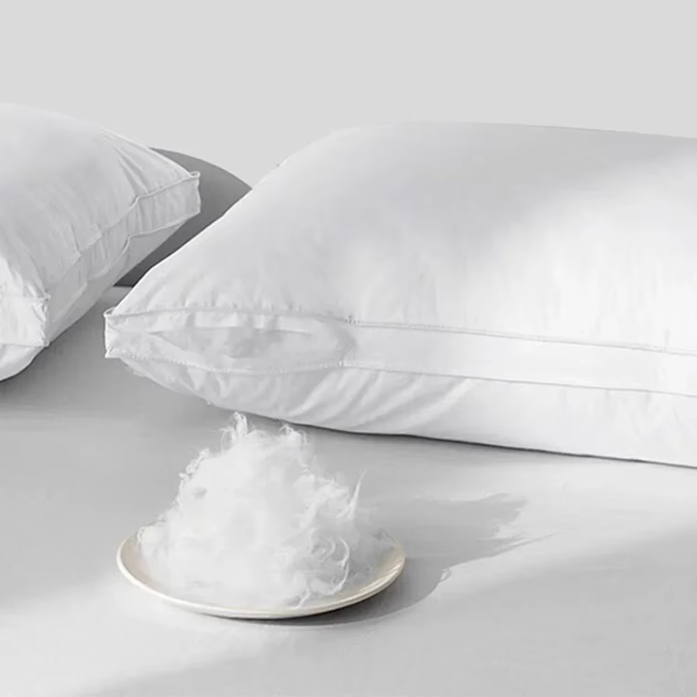 Oreiller d'hôtel 5 étoiles, oreiller de lit 100% coton, oreiller ergonomique pour le soutien du cou pour adultes à domicile
