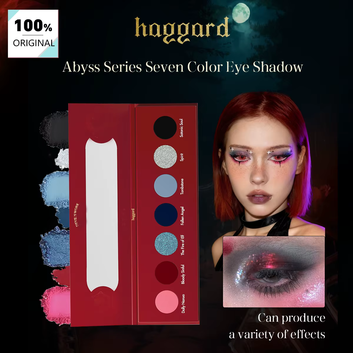 Série Haggard Abyss, fard à paupières sept couleurs DAUGHTER OF SATAN