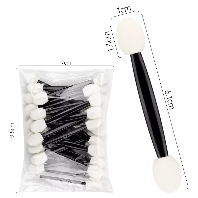 Applicateurs d’ombres à paupières jetables à double embout 25/100 pcs – mini éponges en latex – outils de maquillage