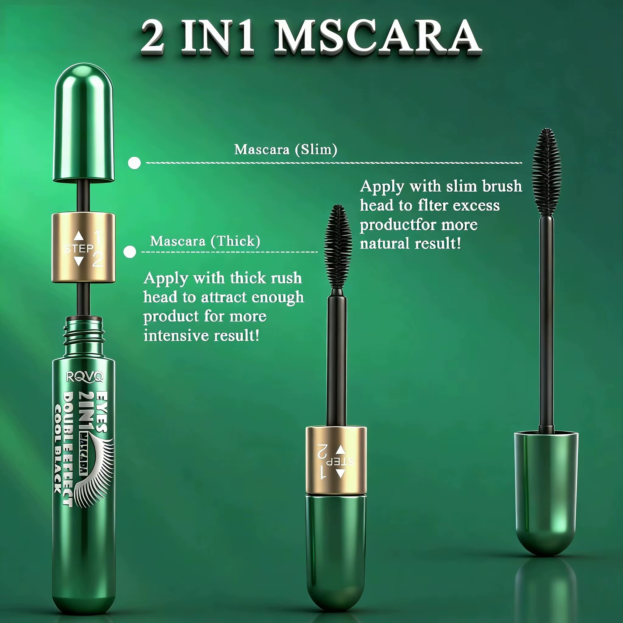 Mascara imperméable 2 en 1