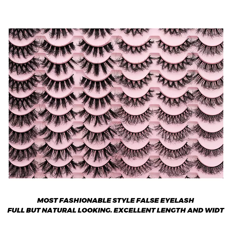 40 paires de cils de vison moelleux doux maquillage épais Faux