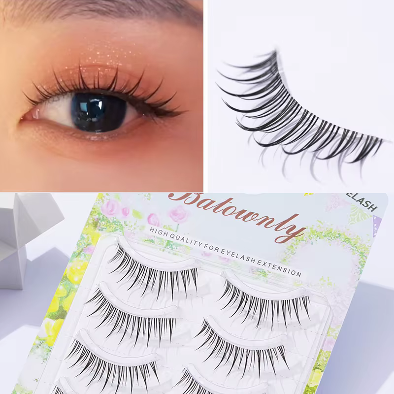 Faux-cils réutilisables, 5 paires, look naturel, faciles à appliquer