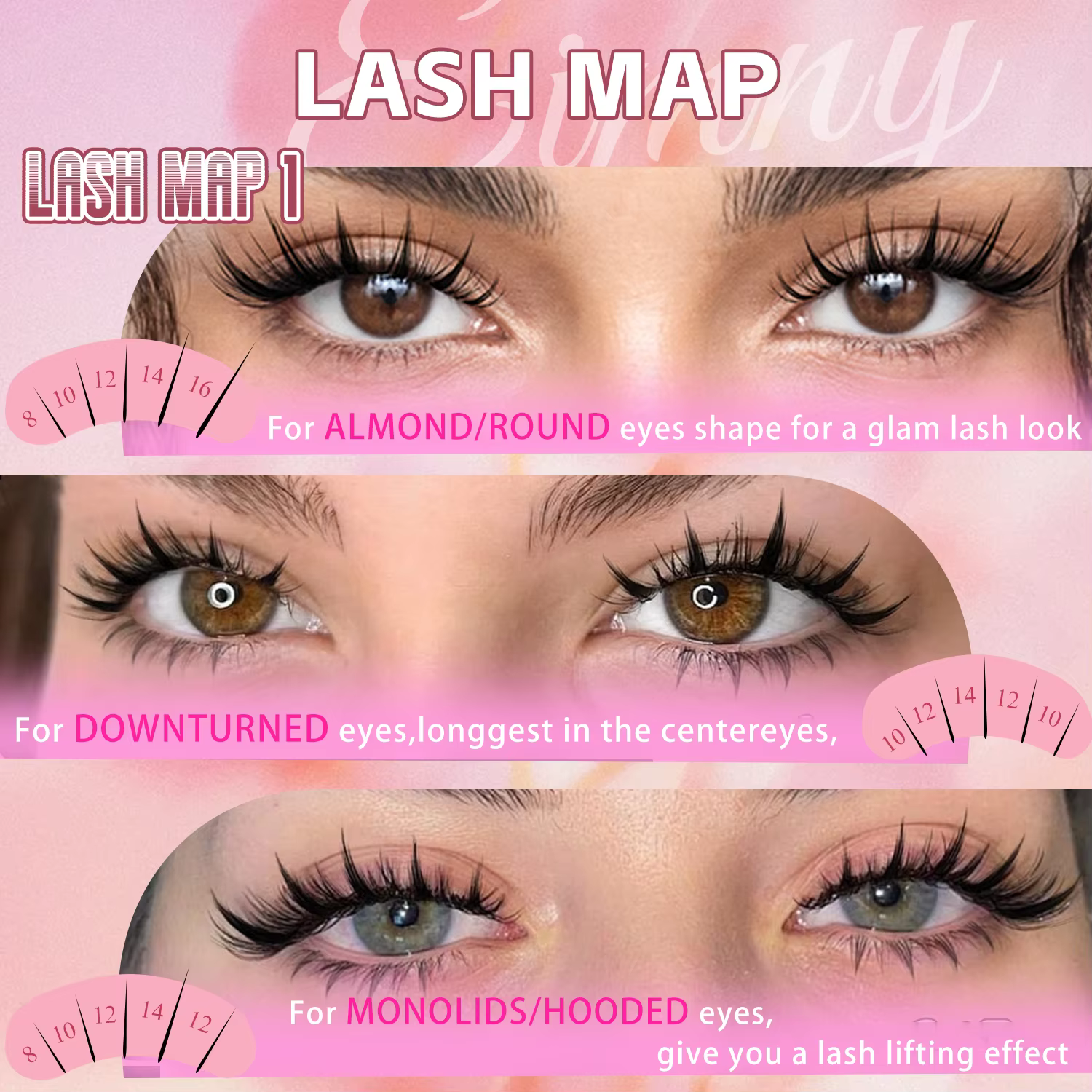 EIMNY 140PCS Little Hare Manga Cluster Lash Set