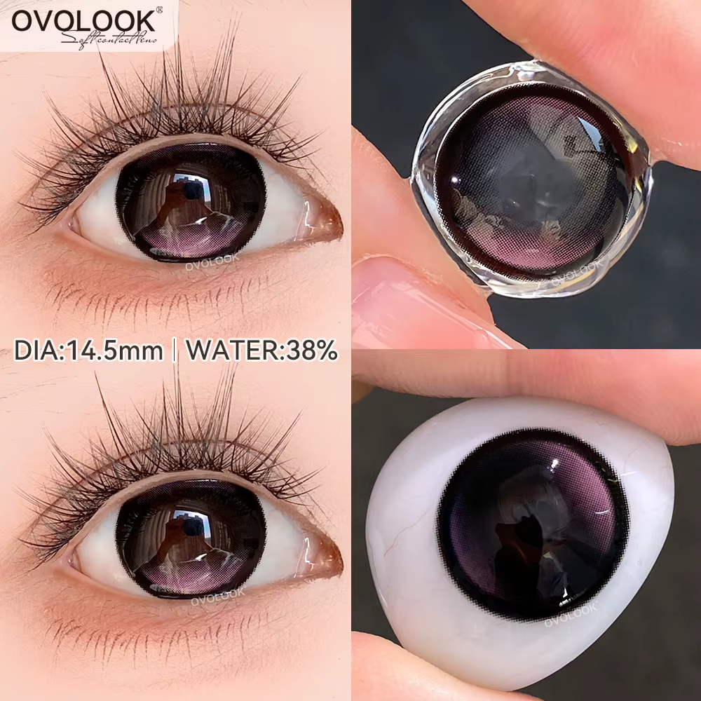 1 paire (2 pièces) de lentilles de contact colorées pour les yeux