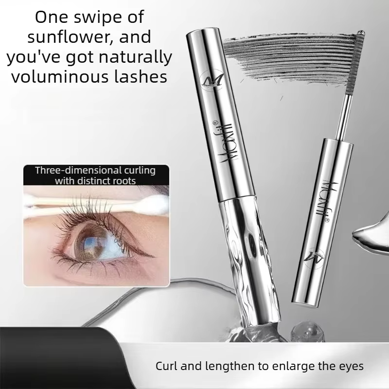 Mascara à tête de brosse spirale imperméable - Tube en acier