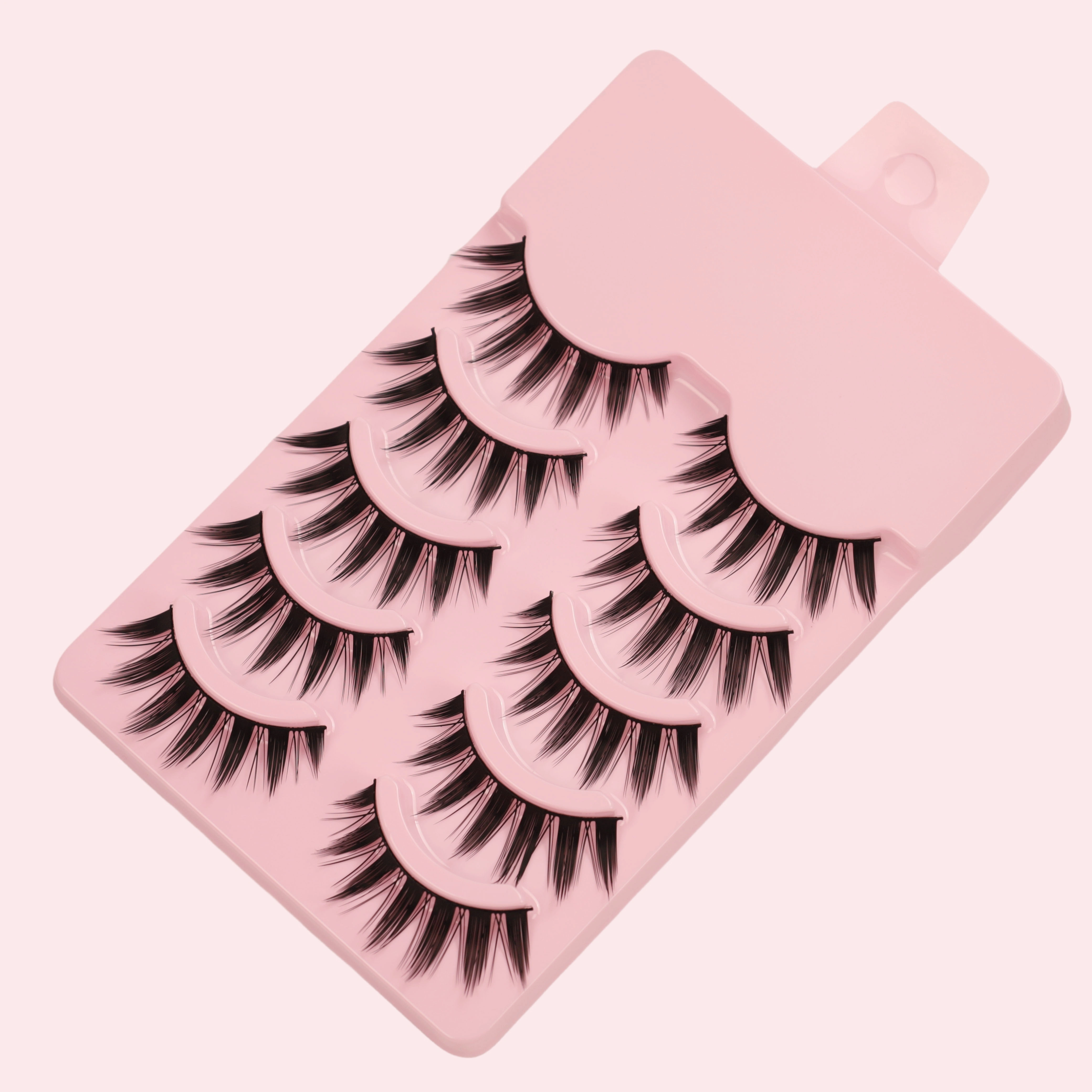5 paires de faux cils de style manga dramatique – maquillage pour les yeux de poupée épaisse