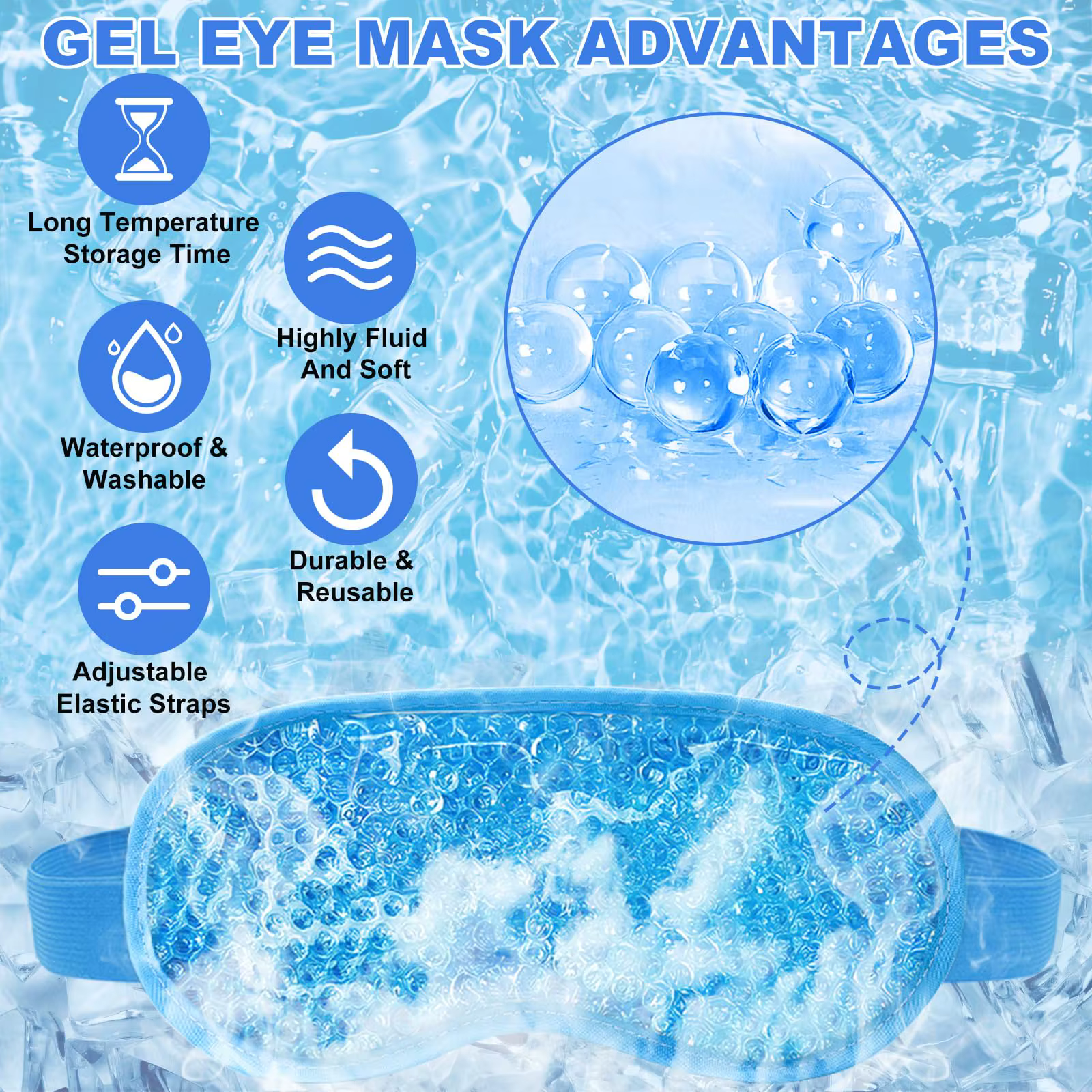 Masque rafraîchissant pour les yeux gonflés