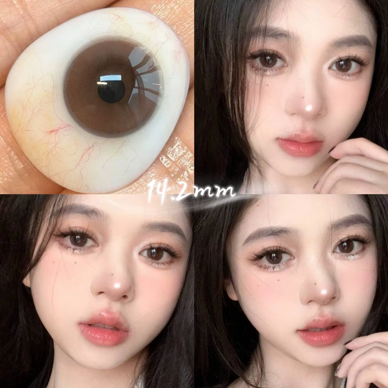 OVOLOOK - 1 paire de lentilles de contact colorées rose et marron