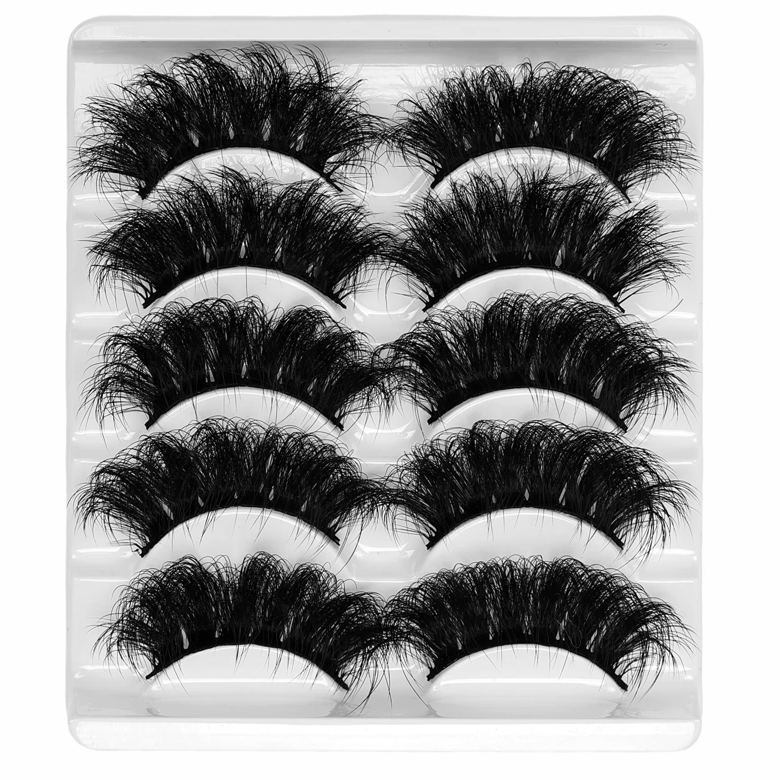 5 paires de cils Faux cils de vison longue durée cils de vison moelleux Volume dramatique Extension de cils épais longs