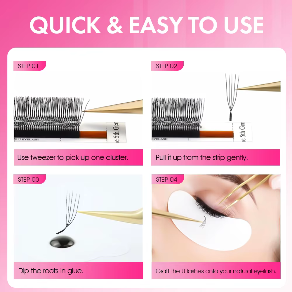 MASSCAKU – Extensions de cils en forme de U
