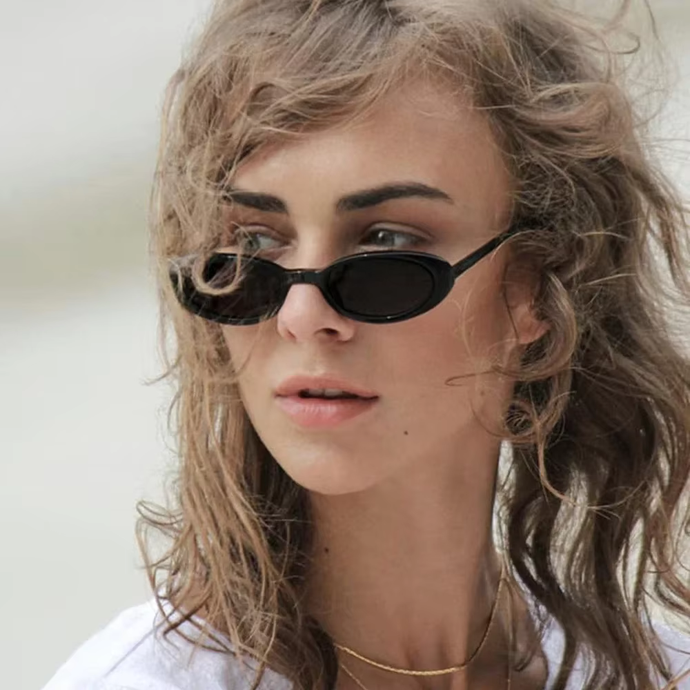 XaYbZc rose rétro lunettes de soleil ovales lunettes de soleil femmes rétro marque concepteur Vintage dames oeil de chat rose lunettes de soleil UV400
