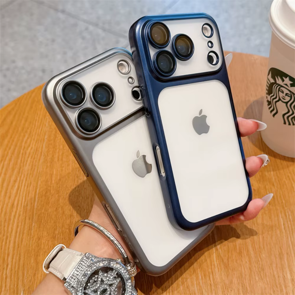 Coque de téléphone fine translucide givrée plaquée orange cosmique officielle pour iPhone 17 Pro Max Air Series, housse pare-chocs pour étui 17 Pro