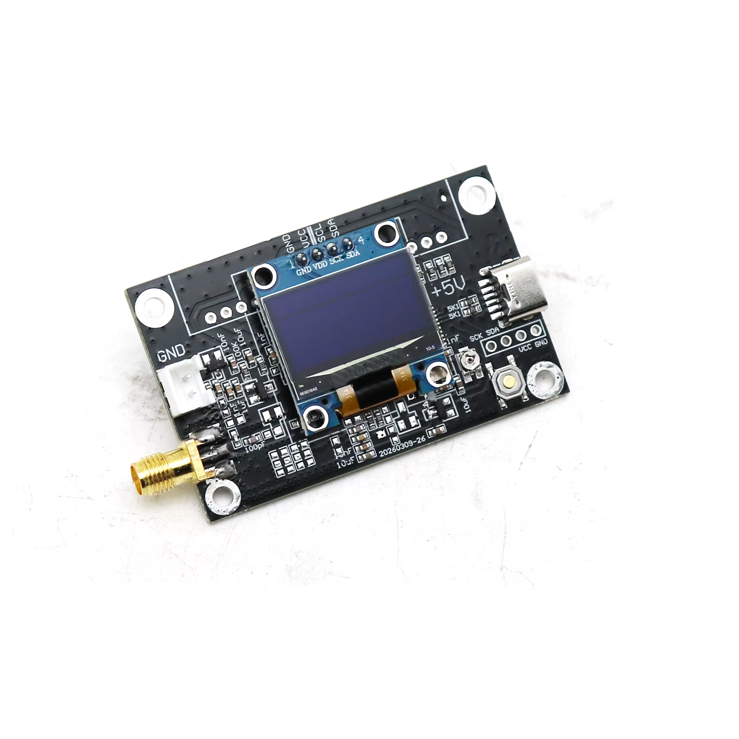 Compteur de fréquence numérique OLED 1KHZ~2400Mhz, mesure de fréquences basses et hautes, testeur de fréquence de signal RF SMA, cymomètre LED