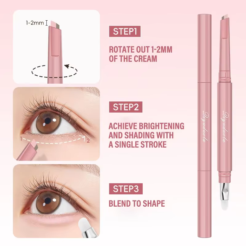Crayon de ver à soie couché sous les yeux