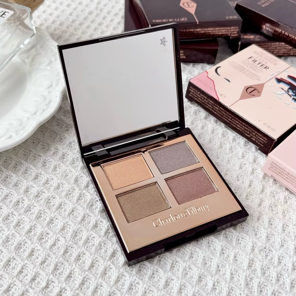 Charlotte Tilbury 4Palette Velvet et 9Palette Silk Shimmer – Fards à paupières et blush crème – Effet lumineux naturel
