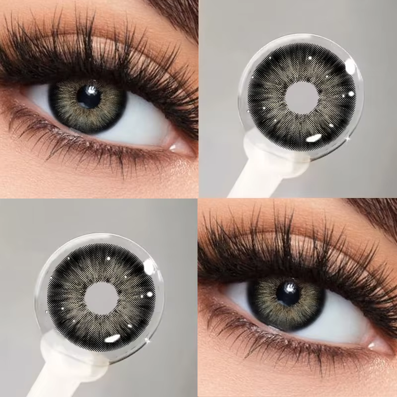 KSSEYE 1 paire de lentilles de contact colorées naturelles pour les yeux marron belles élèves cosmétiques contatos verts