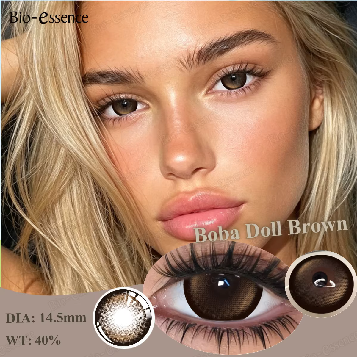 Bio-essence – lentilles de contact de couleur bleue pour les yeux