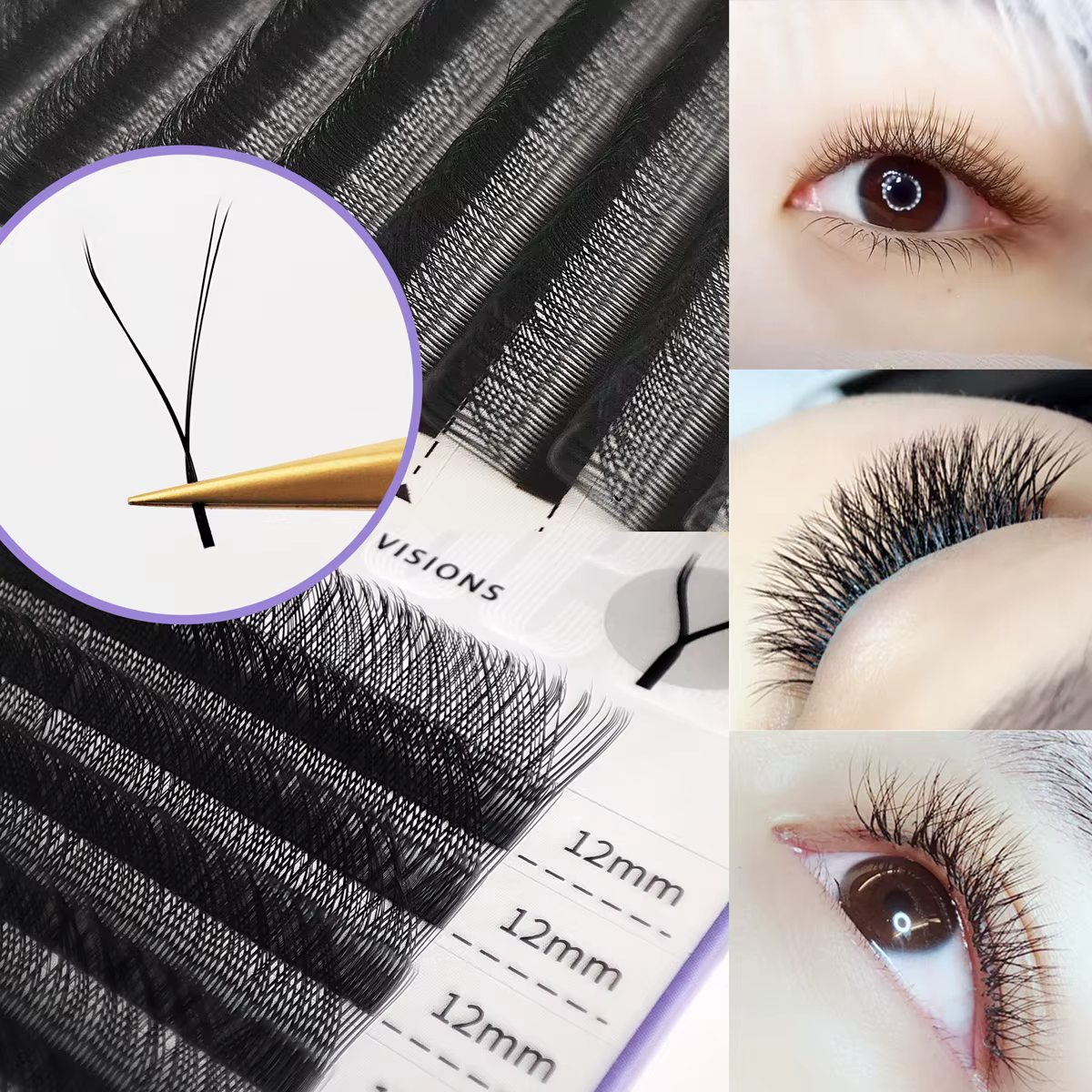 Extensions de cils colorées YY EEDEW