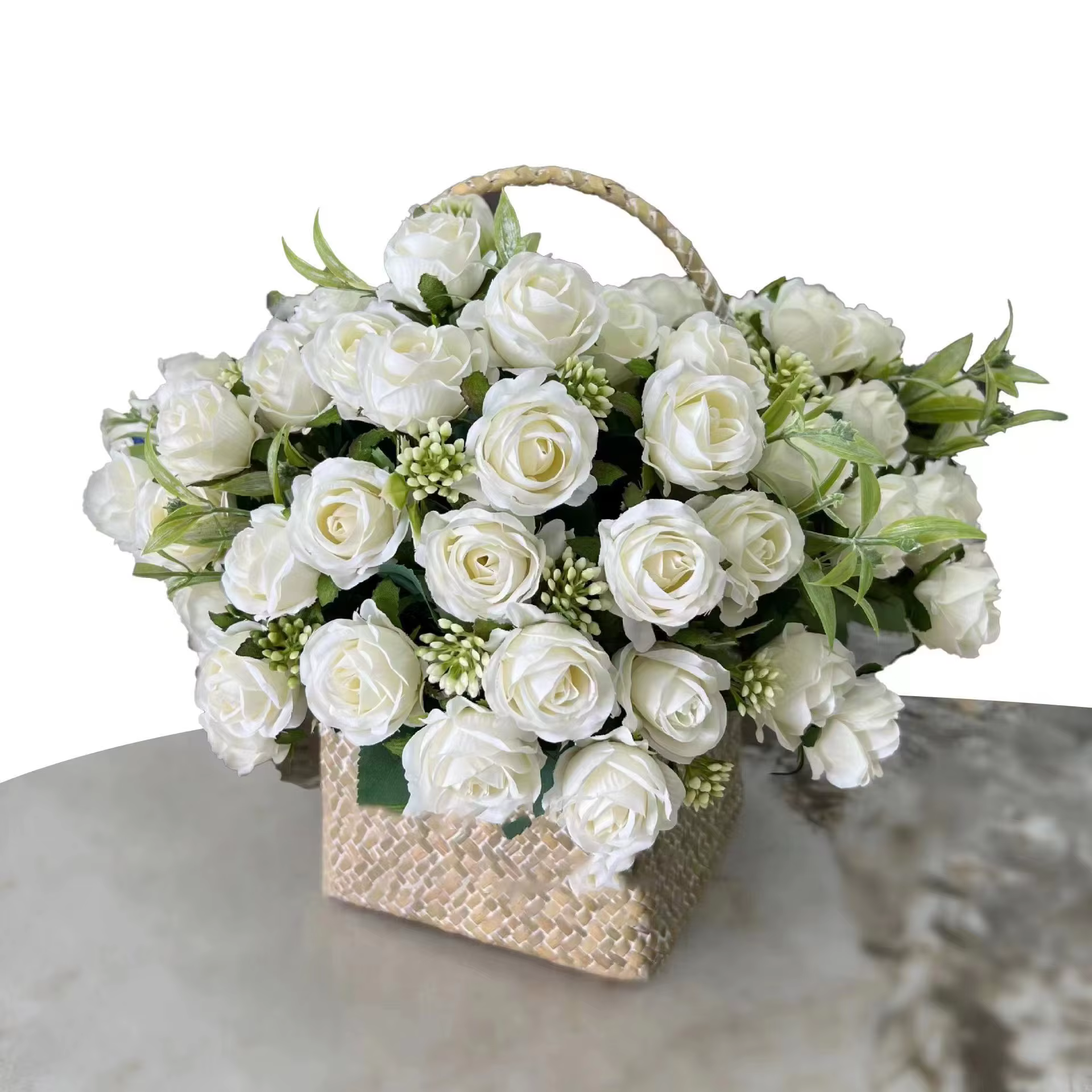 10 têtes Rose Bouquet fleurs artificielles Western Rose décoration de mariage 6 couleurs pivoines fausses fleurs fleurs artificielles
