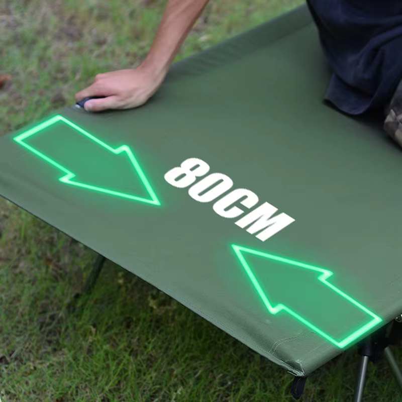 Lit de camping pliable Lohascamping 80 cm de large, ultraléger, portable, double usage (hauteur réglable), pour le backpacking, les voyages et la randonnée.