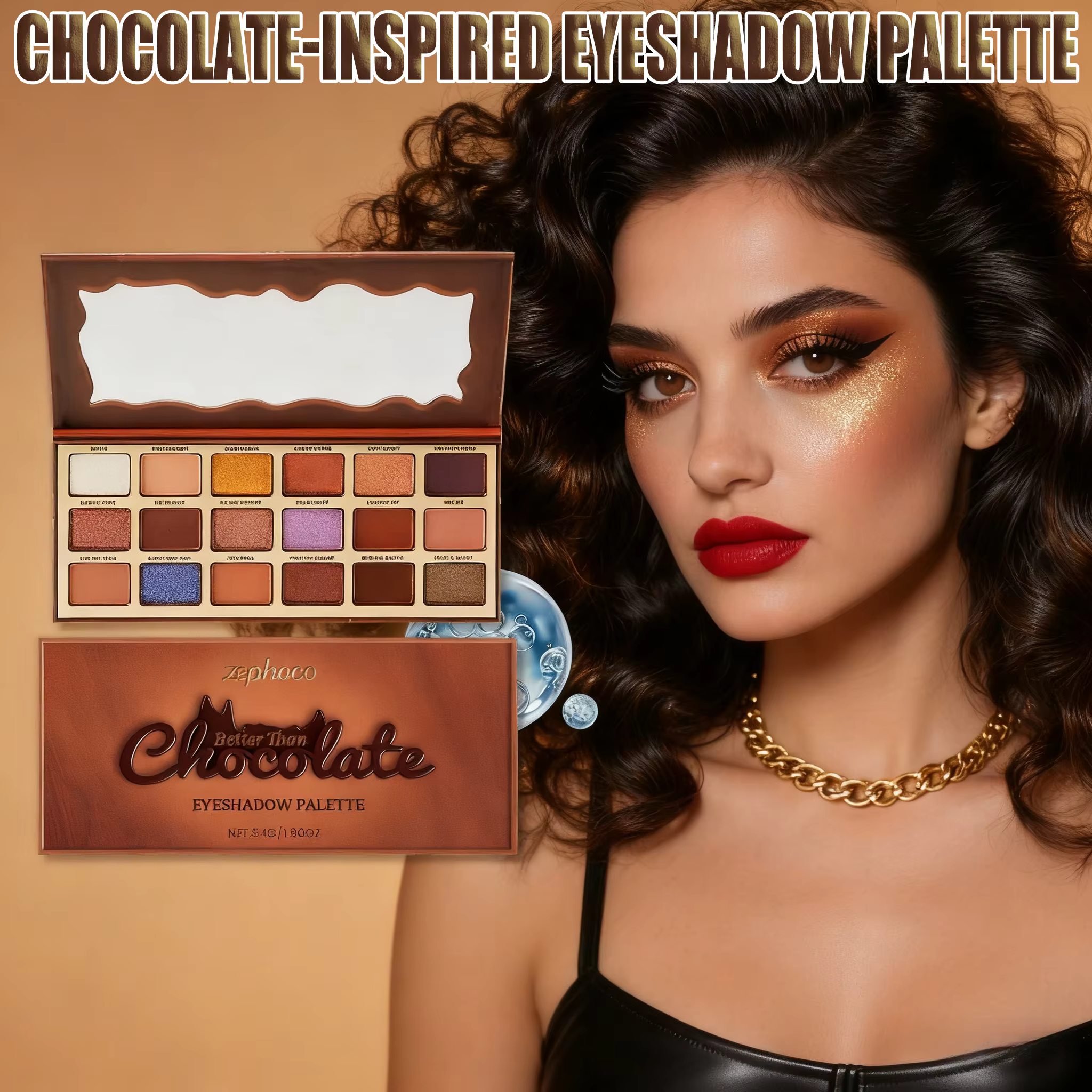 Palette de fards à paupières en chocolat