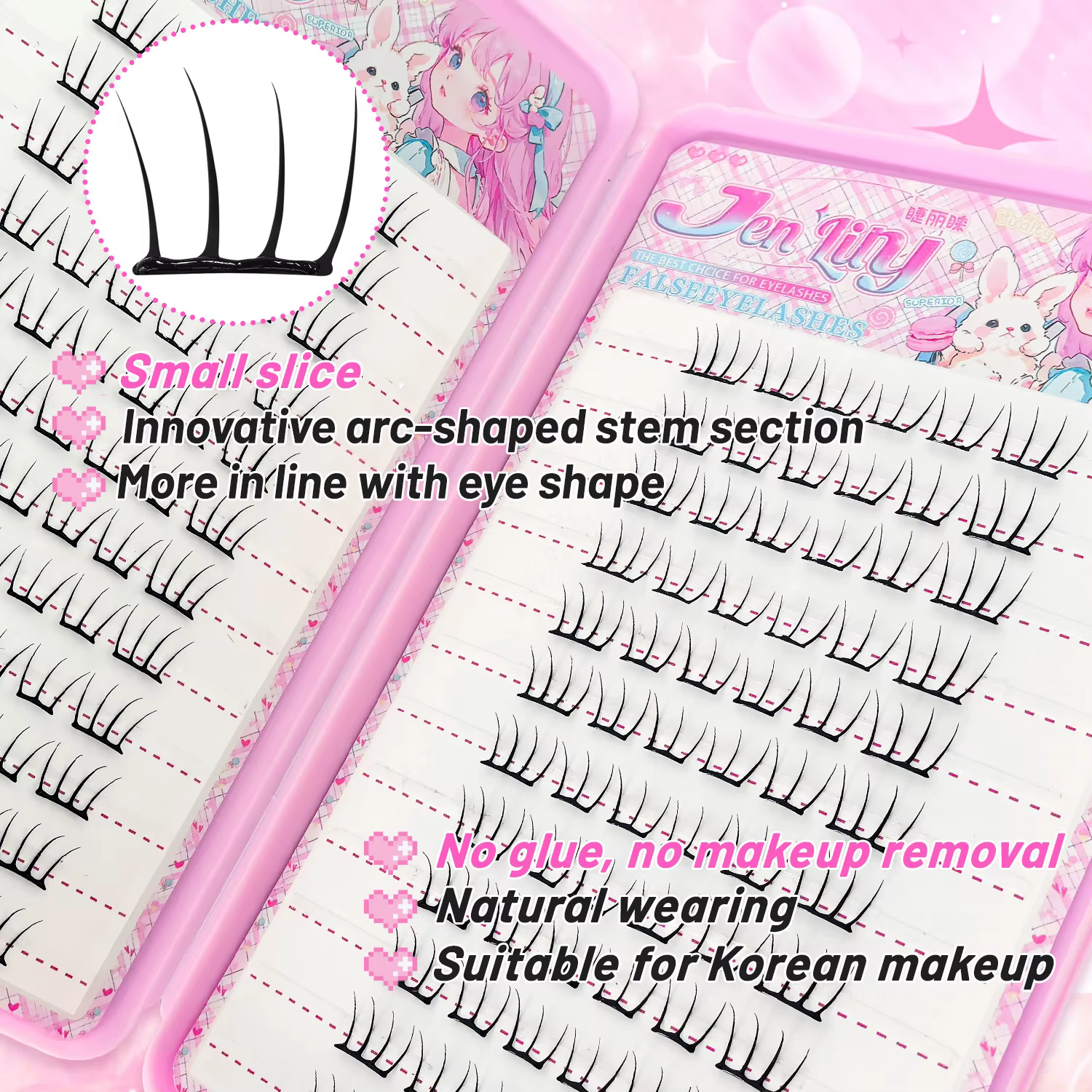【Style K-pop 2.0】Faux cils autocollants - Pas besoin de colle