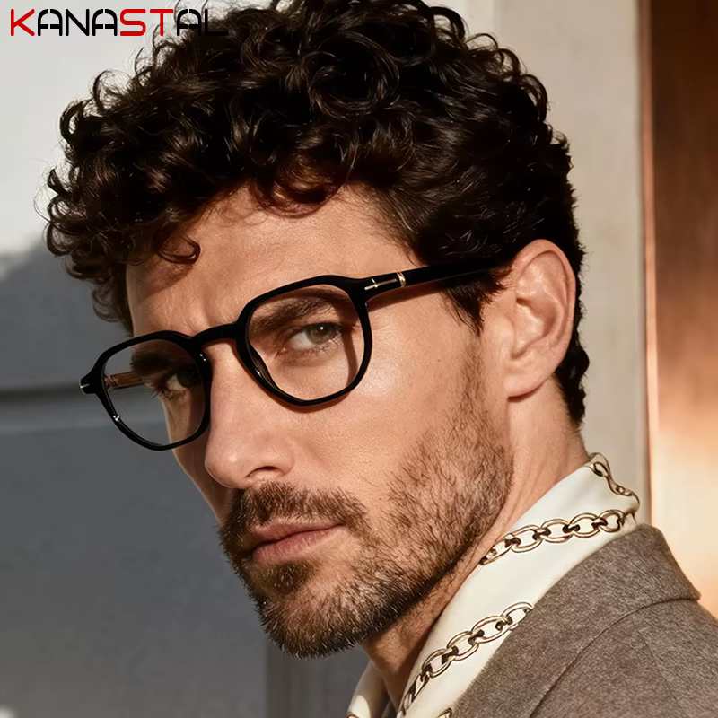 Lunettes de lecture anti-lumière bleue avec verres optiques CR39, montures en acétate pour hommes et femmes, lunettes de vue pour myopie, lunettes d'ordinateur
