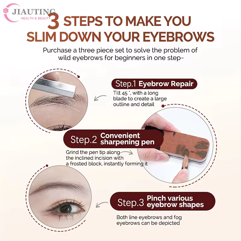 Taille-crayon professionnel pour sourcils, outil de ponçage en papier de verre, facile à utiliser, pour créer des pointes fines, outil de maquillage