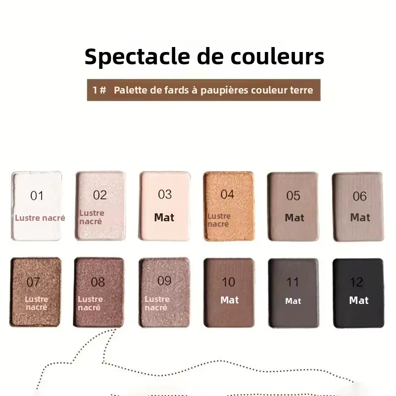 Palette de fards à paupières professionnels