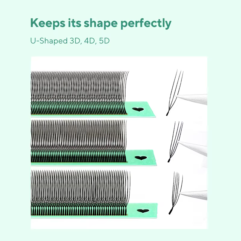 DIYDAY Extension de cils 3D 4D 5D 6D en forme de U nouveau Style
