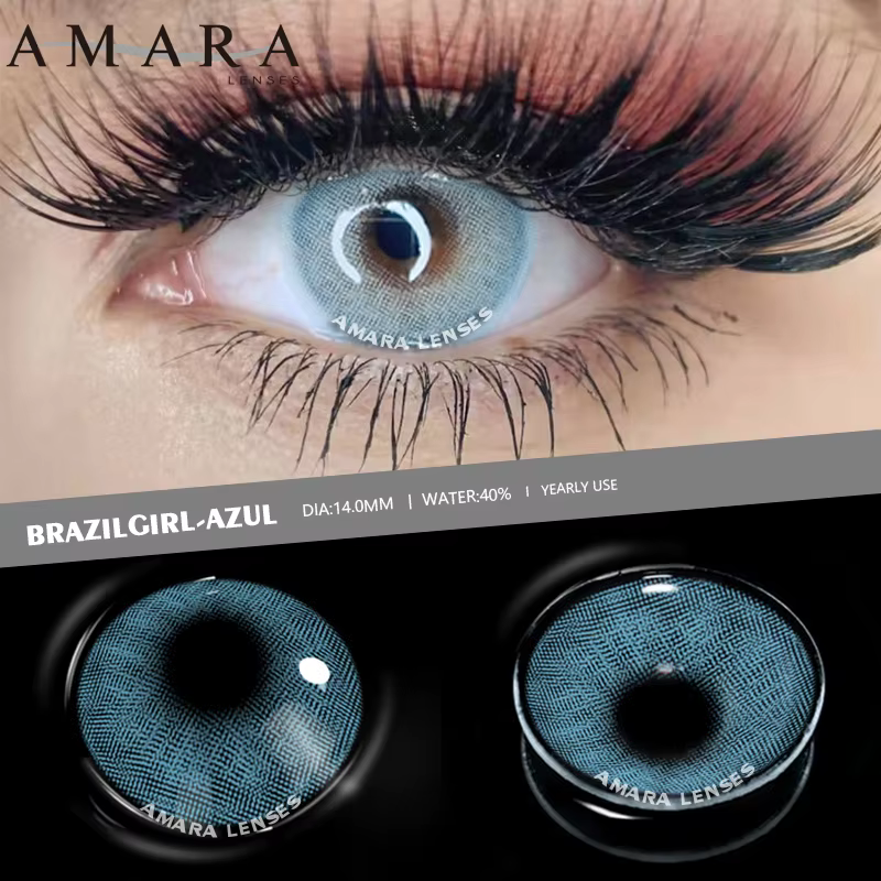 AMARA lentilles de Contact de couleur marron vert lentille yeux belle élève