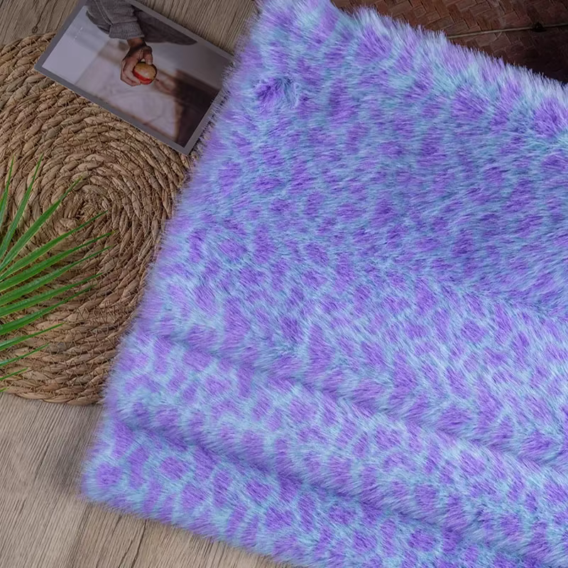 Faux tissu imprimé en Faux vison